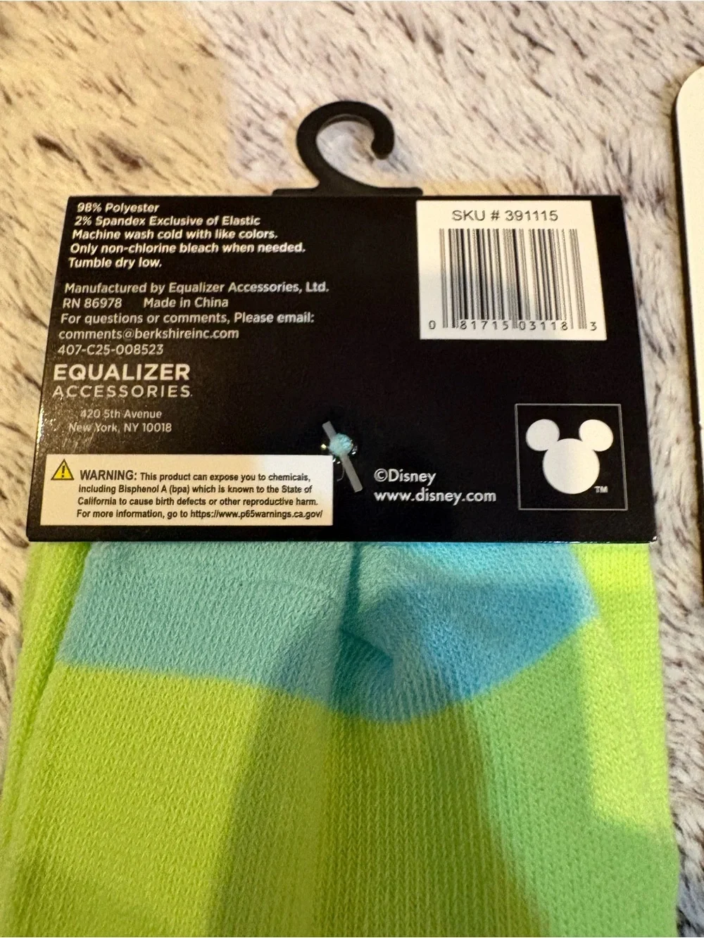 Disney Tinkerbell Crew Socks and Two Coasters - NWT
